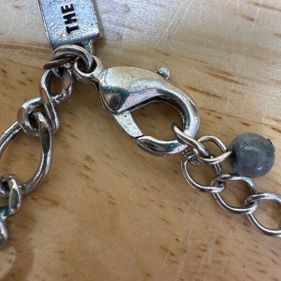 Multi-Stone Necklace With Oval Gray Shell Beads & Faceted Yellow/Smoky Quartz St - Picture 7 of 12